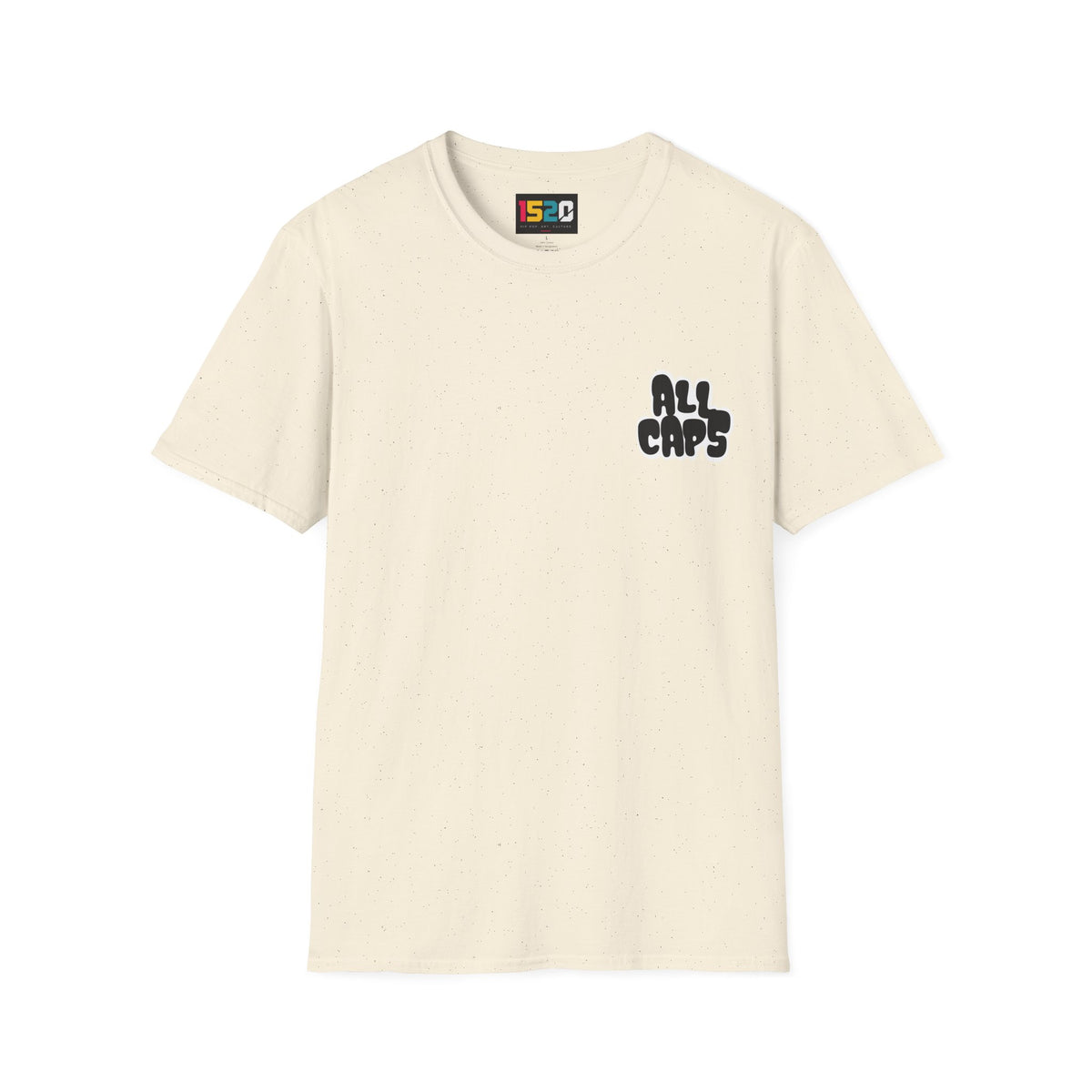 All Caps Graphic T-Shirt — Minimal Retro Pocket Logo Tee