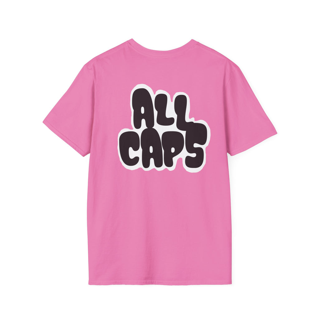 All Caps Graphic T-Shirt — Minimal Retro Pocket Logo Tee
